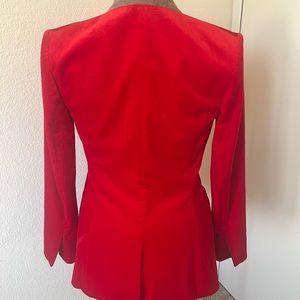 Theory Red Velvet Blazer